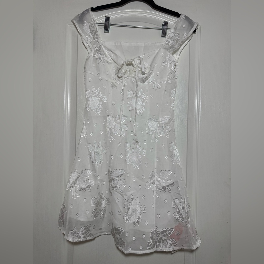 Cider Floral Jacquard Mini Dress